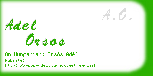 adel orsos business card