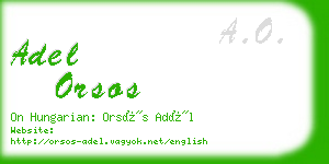 adel orsos business card